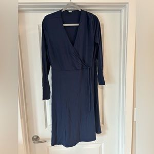 Old Navy Navy Faux Wrap Dress Large GUC